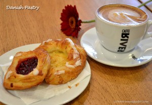 Danish coffee and pastries.