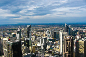 Melbourne city sprawl.