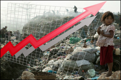 When a financial system designed for infinite growth hits a local or planetary limit, it becomes a pump that sucks money from those who have less and gives it to those who have more.