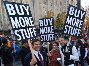 A Black Friday commentary event in Portland, Oregon. Photo by Michael Holdne.